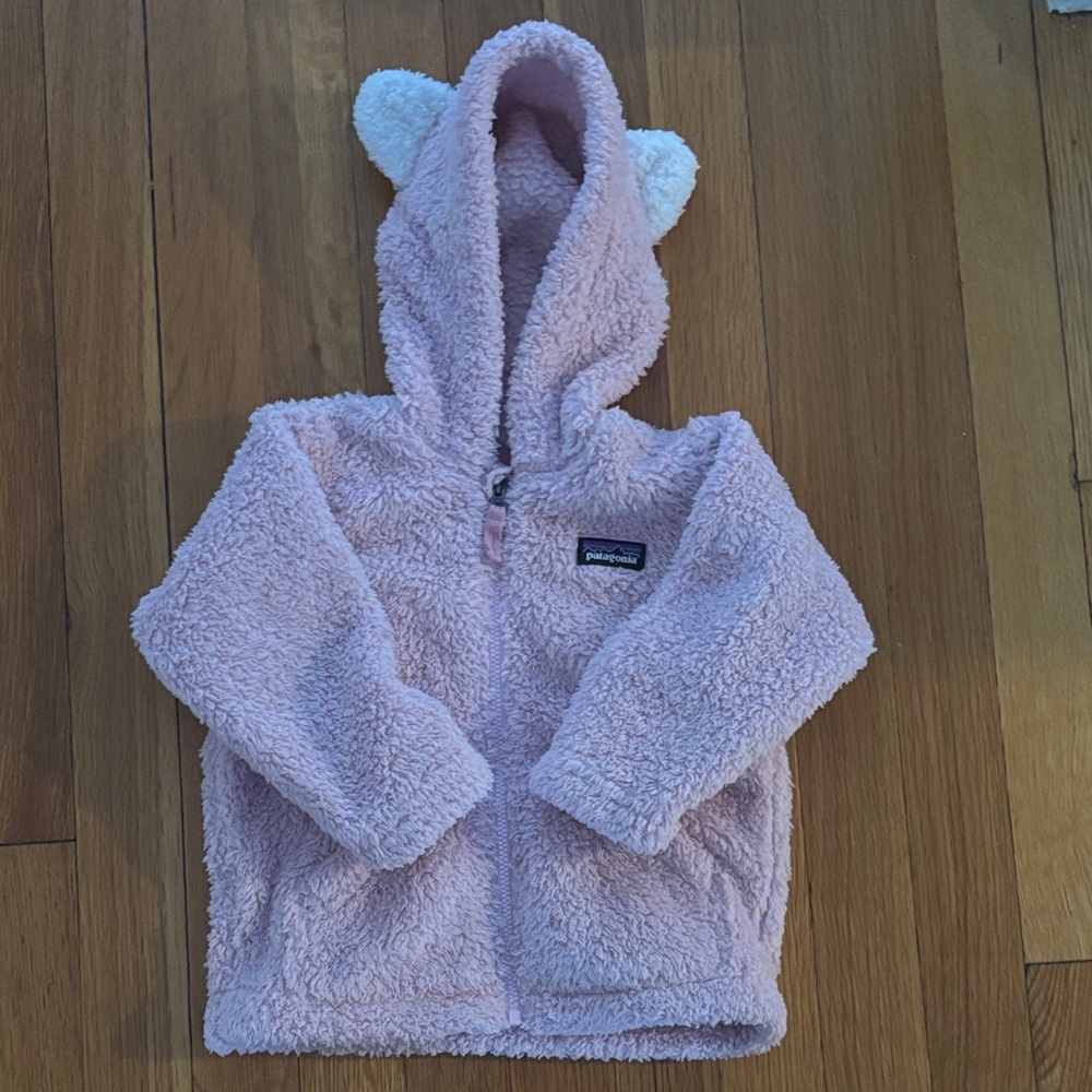 Patagonia Furry Friends Fleece Hooded Jacket 12-18 months